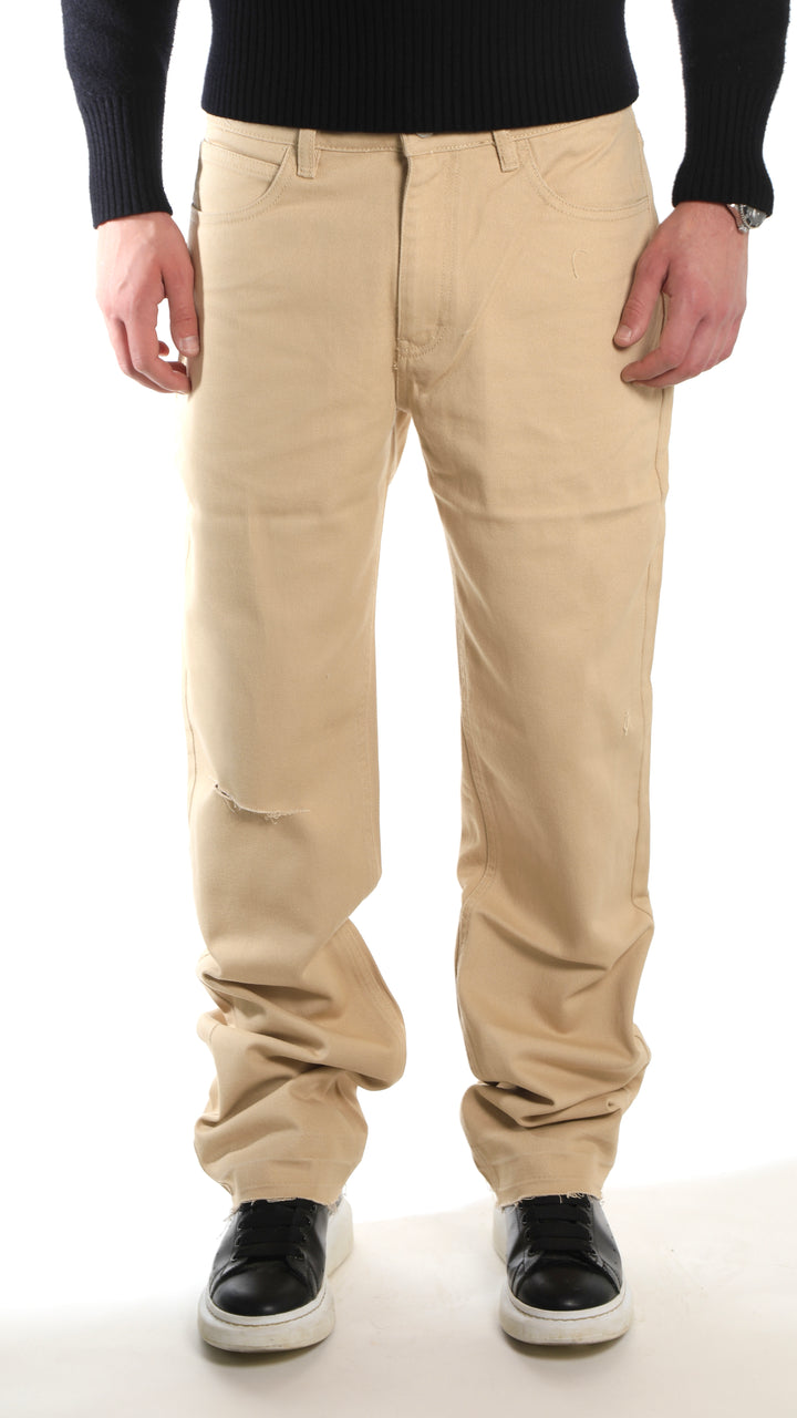 Wide beige Jeans