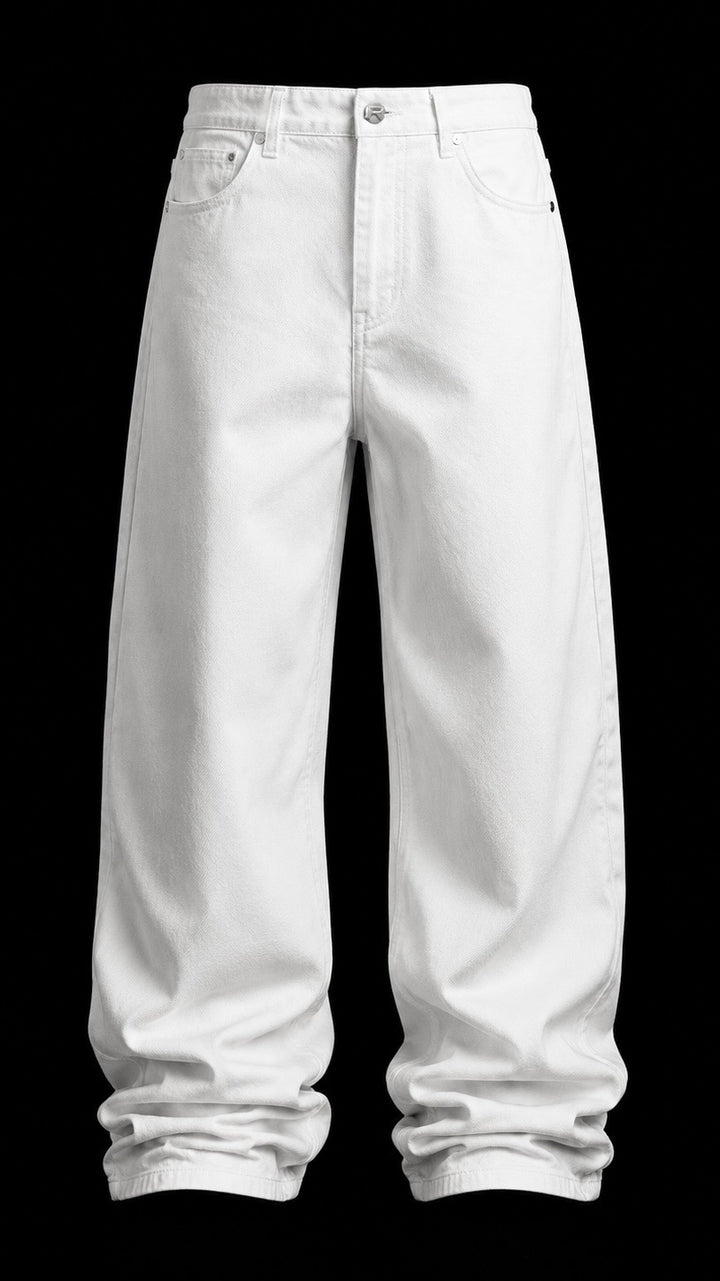 MMFOUR Pure White Oversize Jeans