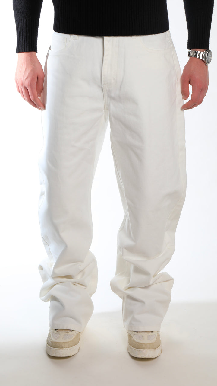 MMFOUR Pure White Oversize Jeans