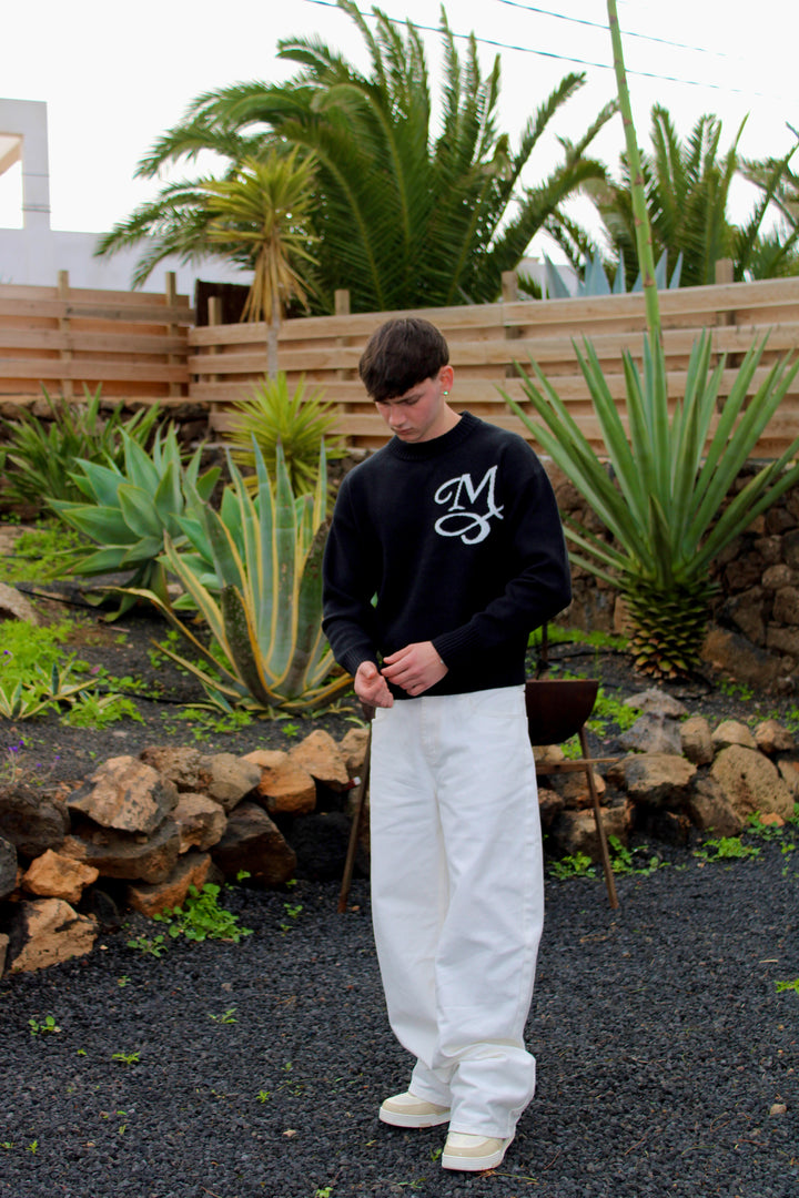 MMFOUR Pure White Oversize Jeans